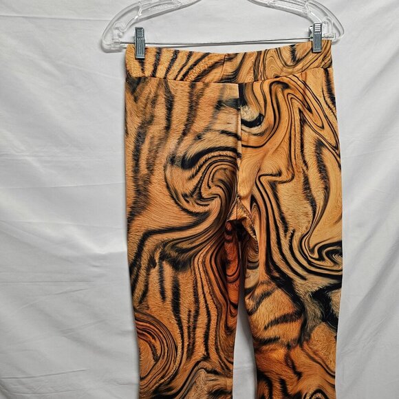 Jaded London Flared Bootcut Pull On Women Pants Size USA 6 Tiger Print - Picture 12 of 13